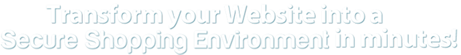 Transform your Website into a Secure Shopping Environment in Minutes!